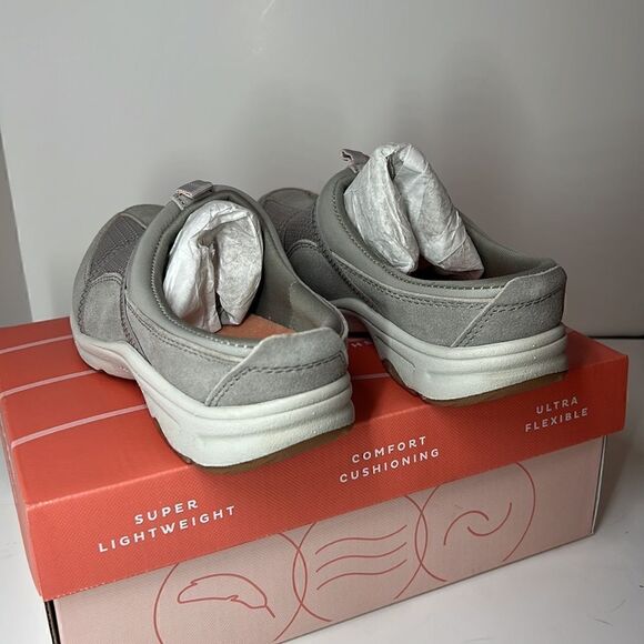 Easy Spirits Argyle Mesh Clogs Light Gray size 5M - Picture 3 of 7